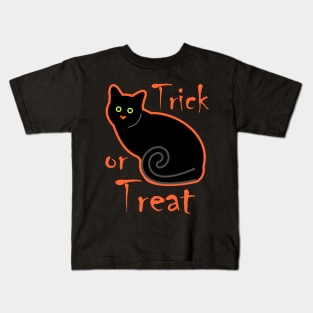 Halloween Black Cat Kids T-Shirt